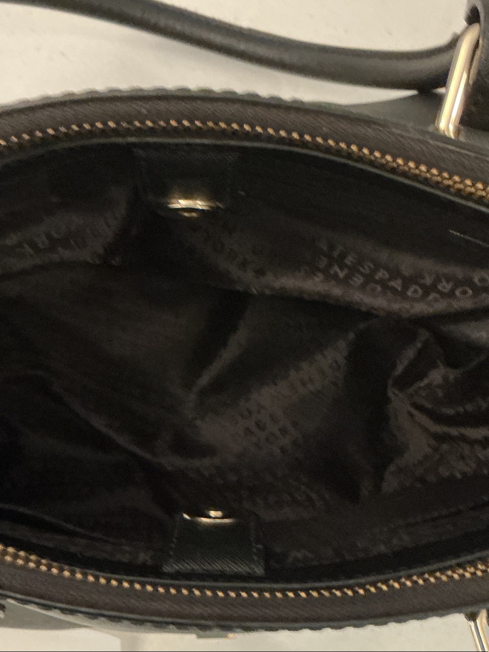 kate spade Black Leather Satchel with Gold Logo - Picture 4 of 9